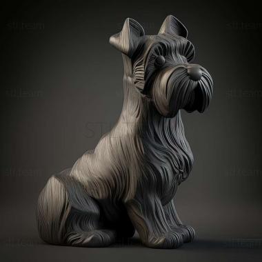 3D model Zwergschnauzer dog (STL)